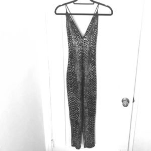 Metallic Snake Print Jumpsuit